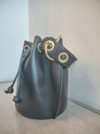 Borsa - Borsa secchiello piccolo anelli BFI007 - Nero - VEVI