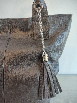 Borsa - Borsa shopper dollaro pendaglio BFI004 - Moro - VEVI