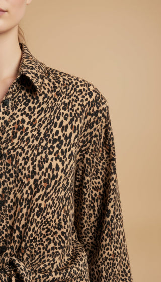 Camicia - Camicia animalier - Cammello/nero - vevi.it