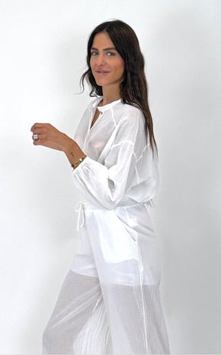 Camicia - Camicia coreana annodata NRE492U - Bianco - VEVI