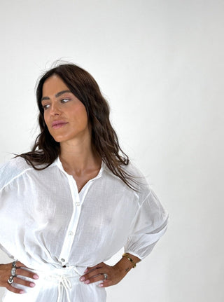 Camicia - Camicia coreana annodata NRE492U - Bianco - VEVI