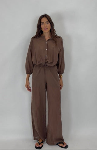 Camicia - Camicia coreana annodata NRE492U - Moro - VEVI