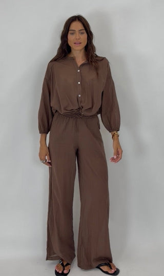 Camicia - Camicia coreana annodata NRE492U - Moro - VEVI