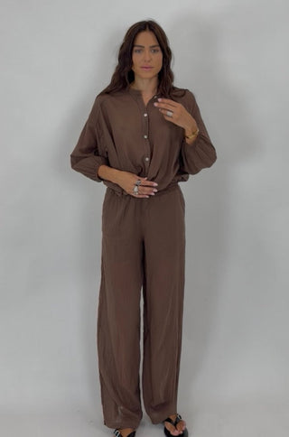 Camicia - Camicia coreana annodata NRE492U - Moro - VEVI
