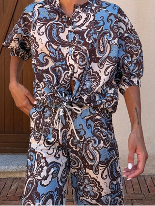 Camicia - Camicia coreana fantasia NRE492 - Multicolor - VEVI