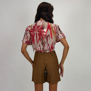 Camicia - Camicia coreana fantasia sfumata GFE5577F-1 - Rosso india - VEVI