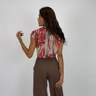 Camicia - Camicia coreana fantasia sfumata GFE5607F-2 - Rosso india - VEVI