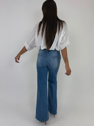 Camicia - Camicia coreana m/m mussola GFE5568 - Bianco - VEVI