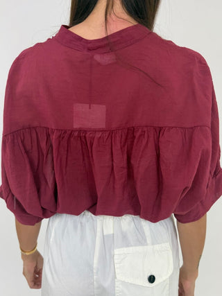 Camicia - Camicia coreana m/m mussola GFE5568 - Rosso india - VEVI