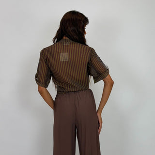 Camicia - Camicia coreana riga GFE5577S - Burgundy - VEVI