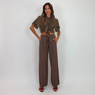Camicia - Camicia coreana riga GFE5577S - Burgundy - VEVI