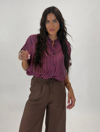 Camicia - Camicia coreana riga GFE5577S - Fuxia - VEVI