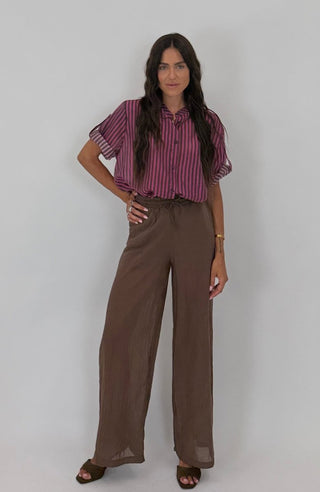 Camicia - Camicia coreana riga GFE5577S - Fuxia - VEVI