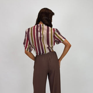 Camicia - Camicia coreana riga GFE5577S - Oliva - VEVI