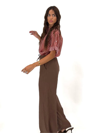Camicia - Camicia coreana riga GFE5577S - Rosso india - VEVI