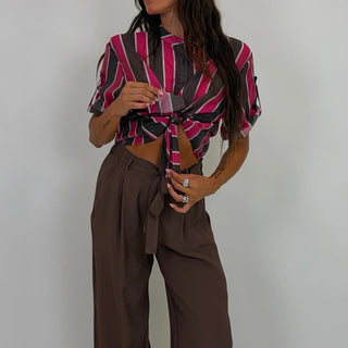 Camicia - Camicia coreana riga grande GFE5577-2S - Fuxia - VEVI