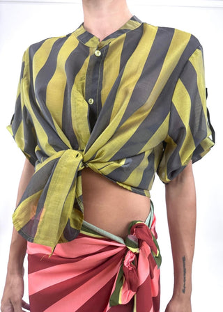Camicia - Camicia coreana riga grande GFE5577-2S - Olio - VEVI