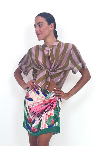 Camicia - Camicia coreana riga grande GFE5577-2S - Rosa - VEVI