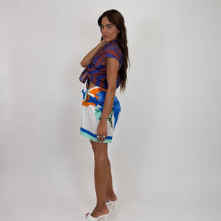 Camicia - Camicia coreana riga grande GFE5607-2S - Indaco - VEVI