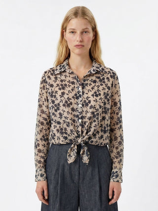 Camicia - Camicia cotone fantasia GFE5341 - 1F - Blu - VEVI