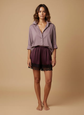 Camicia - Camicia doppio cannoncino coda - Malva - vevi.it