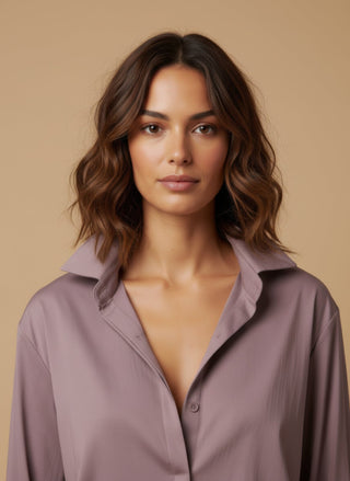 Camicia - Camicia doppio cannoncino coda - Malva - vevi.it
