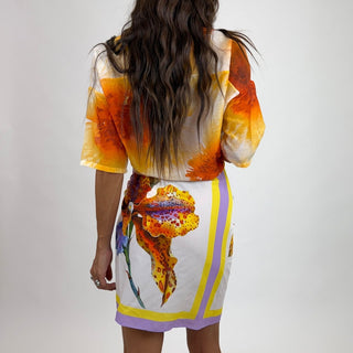 Camicia - Camicia fantasia m/m CVE387-1 - Albicocca - VEVI