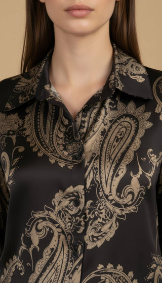 Camicia - Camicia fantasia paisley viscosa - Moro - vevi.it