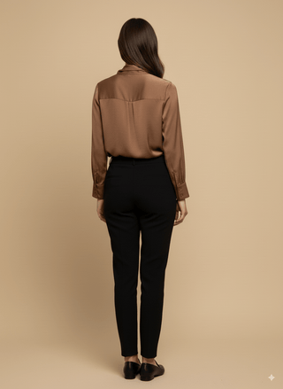 Camicia - Camicia fiocco tencel - Cammello - vevi.it