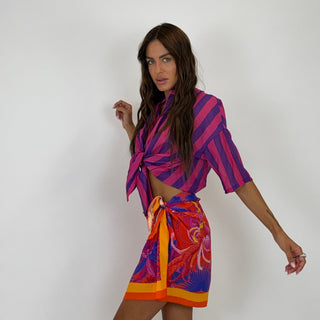 Camicia - Camicia m/m riga CVE387-3 - Fuxia - VEVI