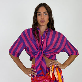 Camicia - Camicia m/m riga CVE387-3 - Fuxia - VEVI