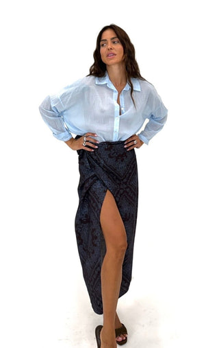 Camicia - Camicia mussola cotone GFE5341M - Celeste - VEVI