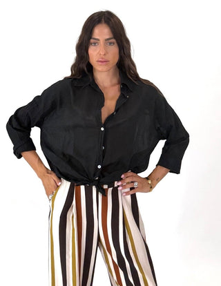 Camicia - Camicia mussola cotone GFE5341M - Nero - VEVI
