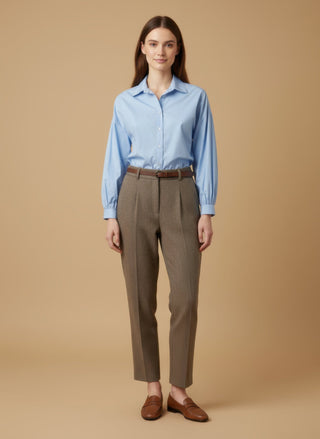 Camicia - Camicia oversize - Celeste - vevi.it
