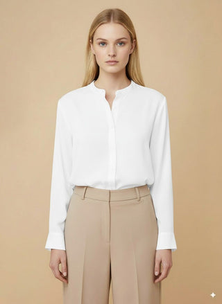 Camicia - Camicia oversize spacchi - Bianco - vevi.it