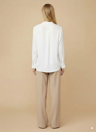 Camicia - Camicia oversize spacchi - Bianco - vevi.it