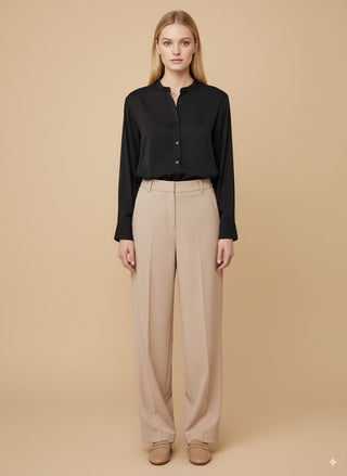 Camicia - Camicia oversize spacchi - Nero - vevi.it