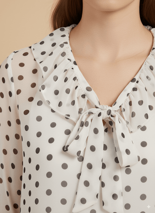 Camicia - Camicia pois rouche - Beige - vevi.it