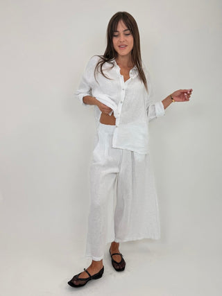 Camicia - Camicia puro lino GFE5341 - Bianco - VEVI