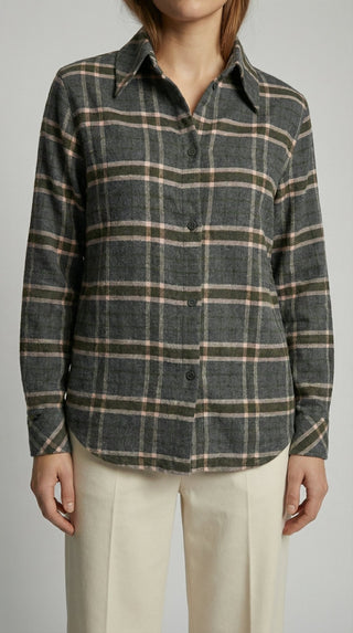 Camicia - Camicia quadri flanella leggera soft - Marrone - VEVI