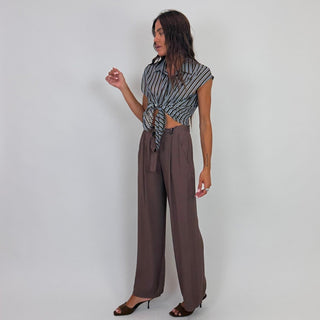 Camicia - Camicia riga mussola GFE5359-3 - Azzurro - VEVI