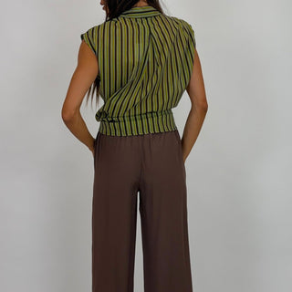 Camicia - Camicia riga mussola GFE5359-3 - Olio - VEVI