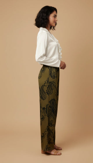 Camicia - Camicia scollo v rouche - Bianco - vevi.it