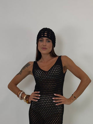 Cappello - Cappello in maglia a rete AME002 - Nero - VEVI