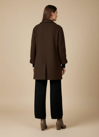 Cappotto - Cappotto corto doppio petto lana - Moro - VEVI