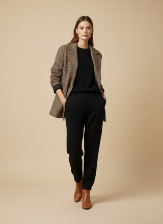 Cappotto - Cappotto corto quadri misto lana - Cammello - VEVI