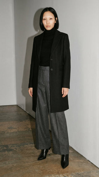 Cappotto - Cappotto monopetto 2 bottoni lua 70330 - Nero - VEVI