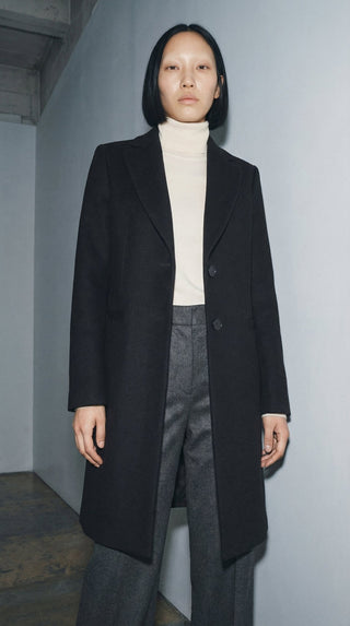 Cappotto - Cappotto monopetto 2 bottoni lua 70330 - Nero - VEVI