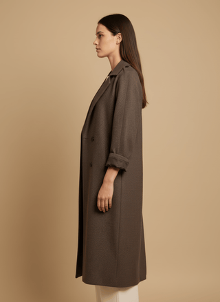 Cappotto - Cappotto trench quadri - Marrone - vevi.it