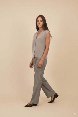 Cardigan - Cardigan gilet 80% kid mohair bott gioiello - Beige - vevi.it